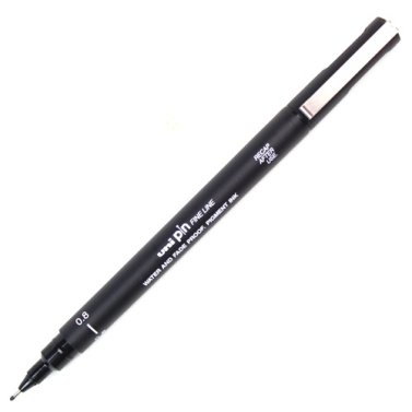Caneta Nanquim 0,8mm Preto Unipin