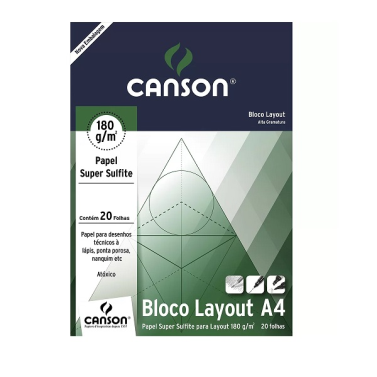 Bloco Lay Out Liso 180g A3 20fls 66667028 Canson