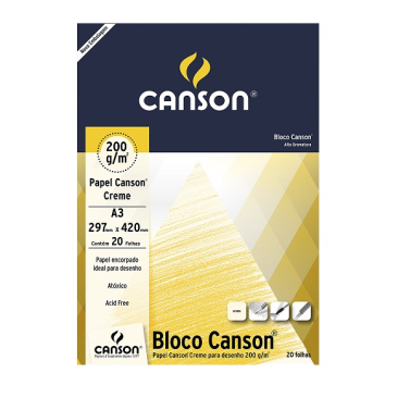 Bloco Desenho 200g A3 Creme 20fls 66667041 Canson