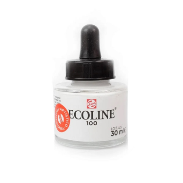 Tinta Aquarela Liquida 30ml 100 White Ecoline