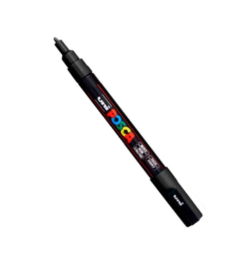 Caneta Posca PC-3M Preto Uniball
