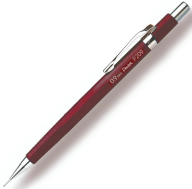 Lapiseira 0,9mm P209 Vermelho Fosco Pentel