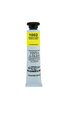 Tinta Oleo 20ml 1002 Amarelo Limão Fluorescente Corfix