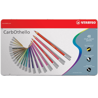 Estojo Lápis Pastel Aquarelável c/48 Carbothello Stabilo