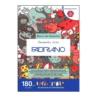 Bloco de Desenho 180gr A4 30fls Trident