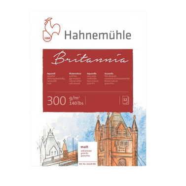 Bloco Aquarela Britannia 300g 24x32 12fls Tr 10628971 Hahnemuhle
