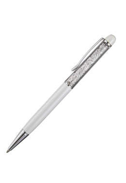 Caneta Esf. Cristal Branca Yw10044b Crown