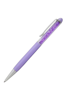 Caneta Esf. Cristal Lilas Yw10044l Crown