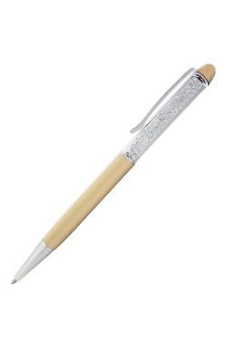 Caneta Esf. Cristal Marfim Yw10044n Crown