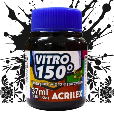 Tinta Vitro 150 Preta 37ml 520 Acrilex