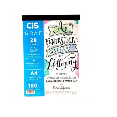 Bloco Lettering A4 180gr 28fls CIS