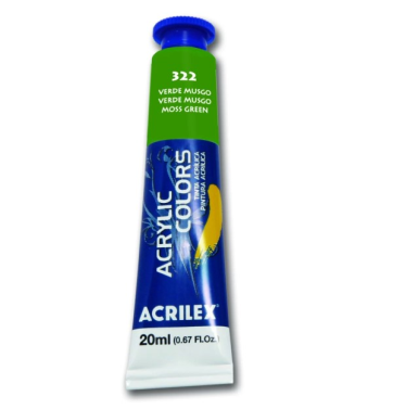 Tinta Acrilica 20ml 322 Verde Musgo Acrilex