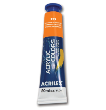 Tinta Acrilica 20ml 325 Laranja de Cadmio Acrilex