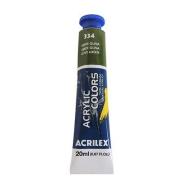 Tinta Acrilica 20ml 334 Verde Oliva Acrilex