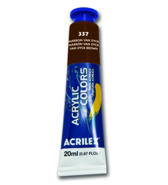 Tinta Acrilica 20ml 337 Marrom Van Dyck Acrilex