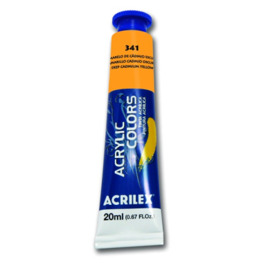 Tinta Acrilica 20ml 341 Amarelo de Cadmio Escuro Acrilex