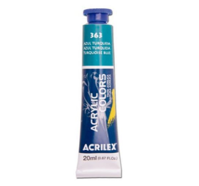 Tinta Acrilica 20ml 363 Azul Turquesa Acrilex