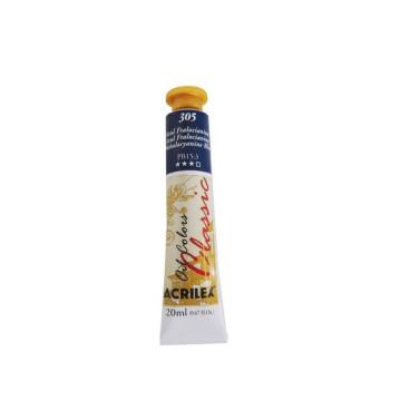 Tinta Oleo 20ml 305 Azul Ftalocianina Acrilex