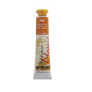 Tinta Oleo 20ml 360 Amarelo Ocre Acrilex