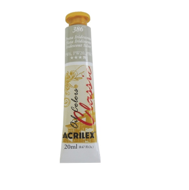 Tinta Oleo 20ml 386 Prata Iridescente Acrilex