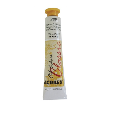 Tinta Oleo 20ml 389 Branco Iridescente Acrilex