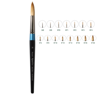 Pincel Sintetico Redondo Aquafine Af85 Nº3/0 Daler Rowney