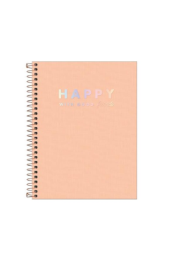 Caderno Colegial Esp. CPP 1x1 80fls Happy Creme 313220 Tilibra
