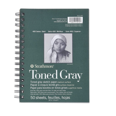 Bloco Desenho Sketch Toned Gray 118g 22,9x30,5cm 50fls Strathmore