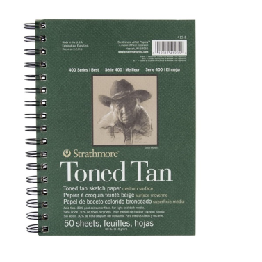 Bloco Desenho Sketch Toned Tan 118g 22,9x30,5cm 50fls Strathmore
