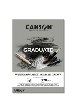 Bloco Multi Técnica Graduate Cinza A3 220g 30fls 400110372 Canson