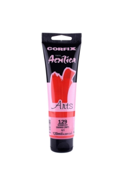 Tinta Acrilica 120ml Arts 178 Vermelho Pyrrole Gr1 Corfix
