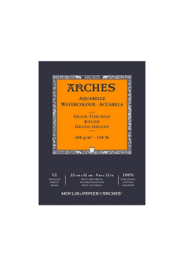 Bloco Aquarela Tr 300g 23x31 12fls A1795102 Arches