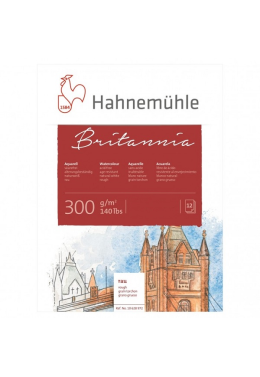 Bloco Aquarela Britannia 300g 24x32 12fls TF 10628980 Hahnemuhle
