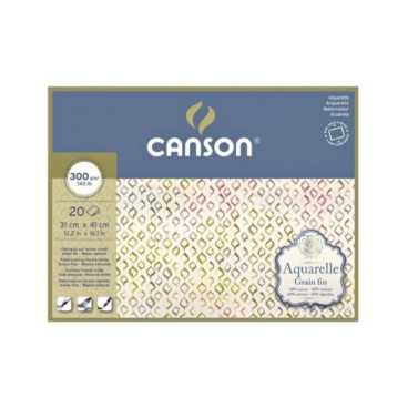 Bloco Aquarela Tf 300g 31x41cm 20fls Aquarelle 400106440 Canson