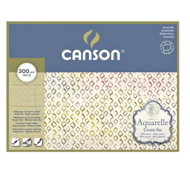 Bloco Aquarela TF 300g 23x31cm 20fls Aquarelle 400106437 Canson