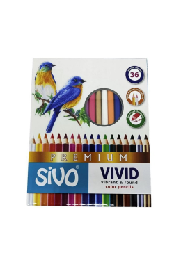 Estojo Lápis de Cor c/36 Mina 4mm Sivo Vivid