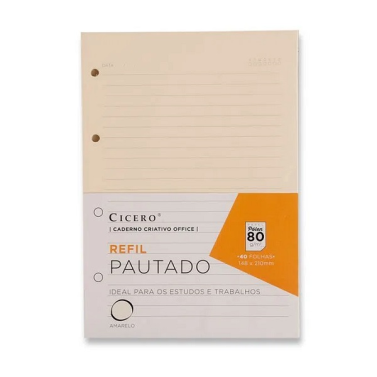 Refil Caderno Argolado Criativo Office 14,8x21cm Cicero
