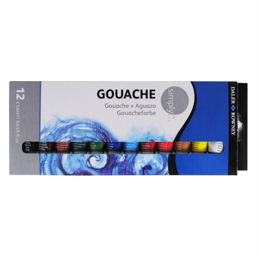 Estojo Tinta Guache 12ml C/12 126600912 Daler & Rowey