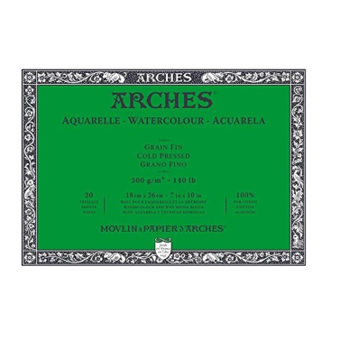 Bloco Aquarela TF 300g 23x31 20fls A1795060 Arches