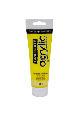 Tinta Acrilica 120ml Graduate Amarelo Limão 651 Daler & Rowney