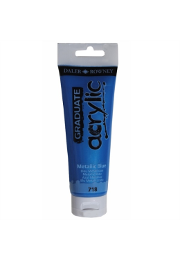 Tinta Acrilica 120ml Graduate Azul Metalizado 718 Daler & Rowney