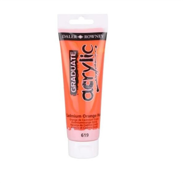 Tinta Acrilica 120ml Graduate Laranja Cadmio Hue 619 Daler & Rowney
