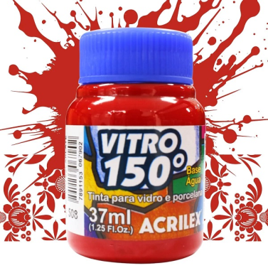 Tinta Vitro 150 Vermelho 37ml 508 Acrilex