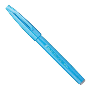 Caneta Pincel Sign Pen Azul Ceu Ses15c-s Pentel