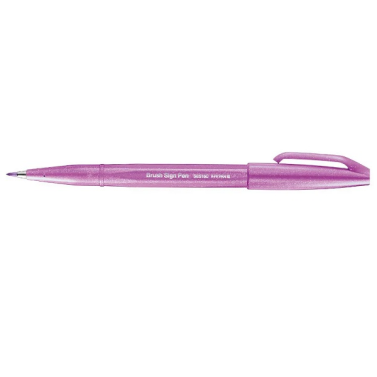 Caneta Pincel Sign Pen Lilas Ses15c-p2x Pentel
