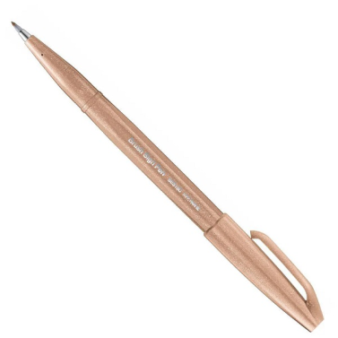 Caneta Pincel Sign Pen Marrom Claro Ses15c-e2x Pentel