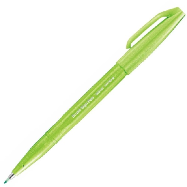 Caneta Pincel Sign Pen Verde Oliva Ses15c-d2x Pentel