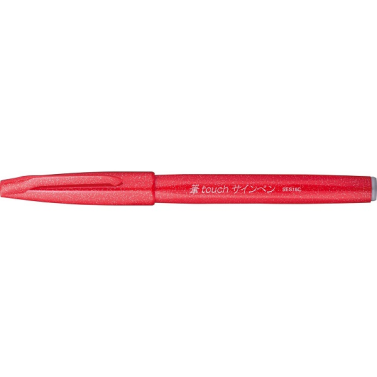 Caneta Pincel Sign Pen Vermelha Ses15c-b Pentel