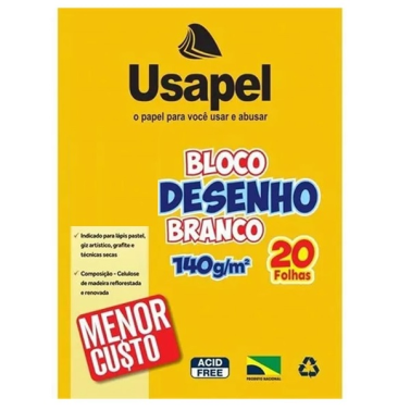 Bloco A3 140gr 20fls Usapel 25059 Filiperson