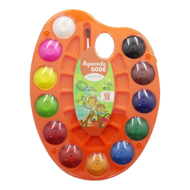 Estojo Aquarela Pastilha C/12 Gode 72302 Leonora
